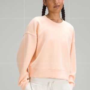 Lululemon perfectly oversized cropped crew softstreme in summer glow
